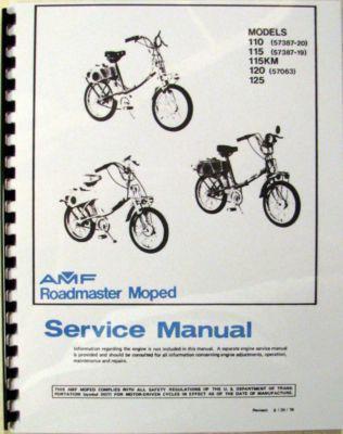 Amf roadmaster 110 115 115km 120 125 serv & eng manuals