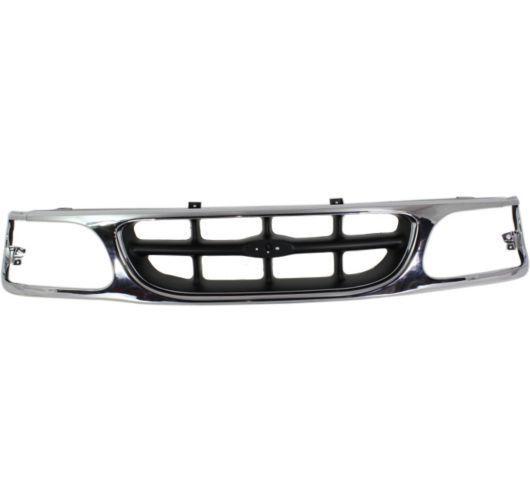 New grille assembly chrome shell primered insert ford fo1200375 f87z8200nad