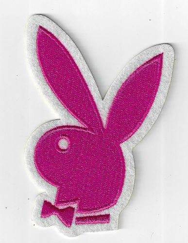 Bunny racing patch pink 2-1/2 inches long size new player iron on type
