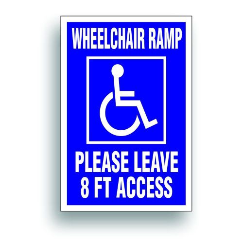 Magnetic sign extra large handicap wheelchair ramp 8&#039; disability lift van 408xm