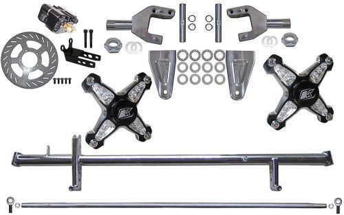 Micro sprint front axle kit,hubs,spindles,arms,rod,w/ left front brake,rotor,cal