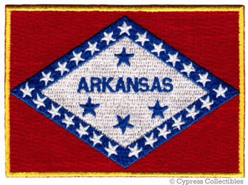 Arkansas biker patch iron-on embroidered motorcycle state flag