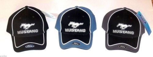 Ford mustang pony gt cobra svt gt500 mach 1 blue grey or black choice hat/cap!