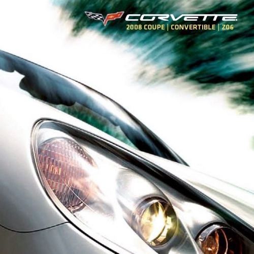Corvette 2008 - dealer book brochure - z51 chevrolet c6 -08  ls3 coupe - new set