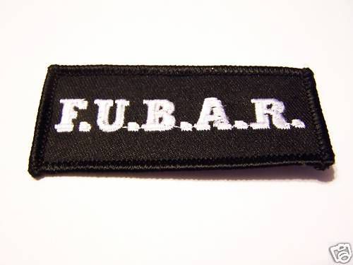 #0107 motorcycle vest patch fubar / f.u.b.a.r.