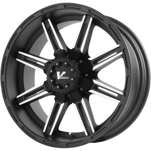 Vr7-295812b 20x9 6x5.5 (6x139.7) wheels rims black -12 offset alloy 8 spoke