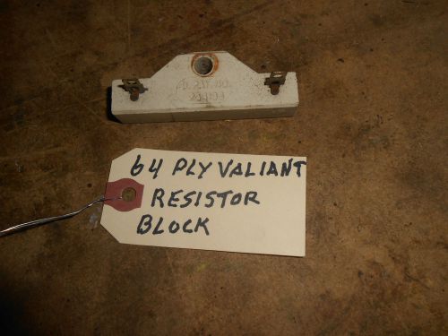 1964 plymouth valiant resistor block was mounted on firewall original part