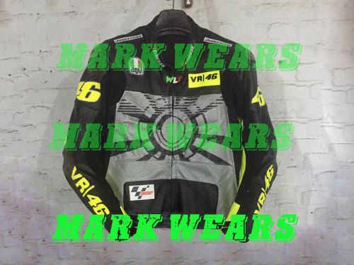 Valentino rossi vr 46 motorbike/motorcycle leather racing jacket sizes s to 4xl