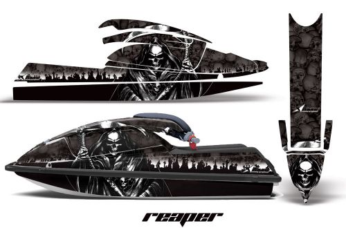 Amr racing jet ski wrap for kawasaki 750 sx graphics kit all years reaper black