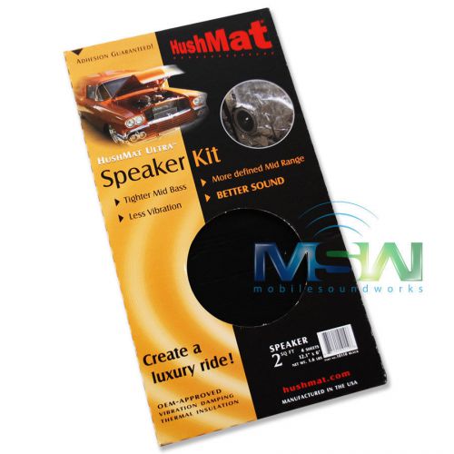 Hushmat® 10110 black ultra foil speaker kit sound dampening material - 2 sq. ft.