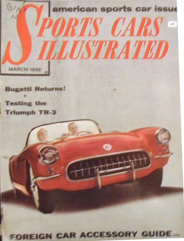 1956 mar sports car illustrated  triumph tr-3 porsche carrera  maserati