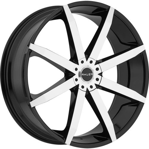 843880012+45gbm 18x8 5x4.25 (5x108) 5x4.5 (5x114.3) wheels rims machined black