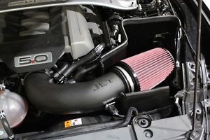 Jlt 2015 mustang gt cold air intake black textured w/ red filter