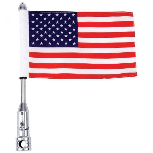 Motorcycle flagpole mount and usa flag