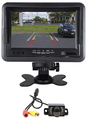 Rockville universal easy mount night vision camera + 7&#034; dash mount car monitor