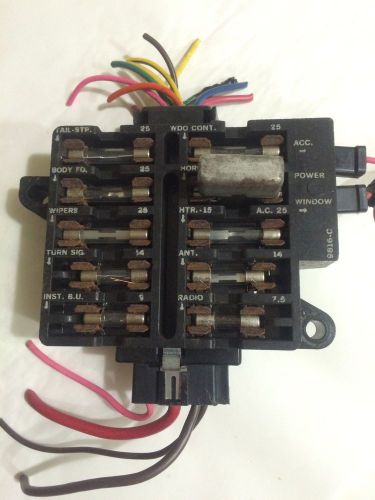 1966 cadillac deville harness fuse panel with bracket &amp; fuses