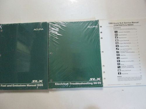 1999 acura slx service repair shop manual 3 volume set factory oem books new
