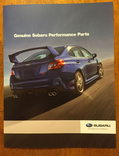 Subaru genuine performance parts catalog sales brochure 2015