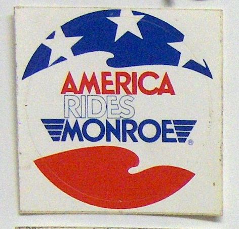 ~ america rides monroe ~ original sticker decal nascar racing rat rod hard hat