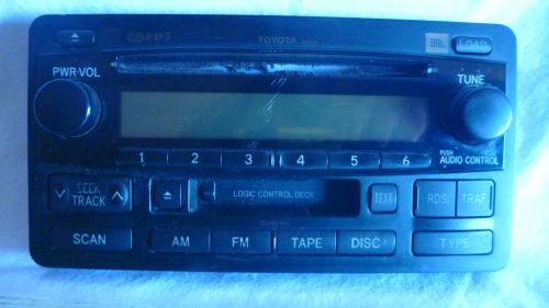 03 04 toyota sequoia jbl radio 6 disc cd cassette a56829 face plate replacement