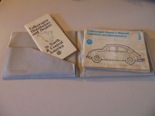 Vintage 1974 volkswagen type 1 owner&#039;s manual: operation and maintenance
