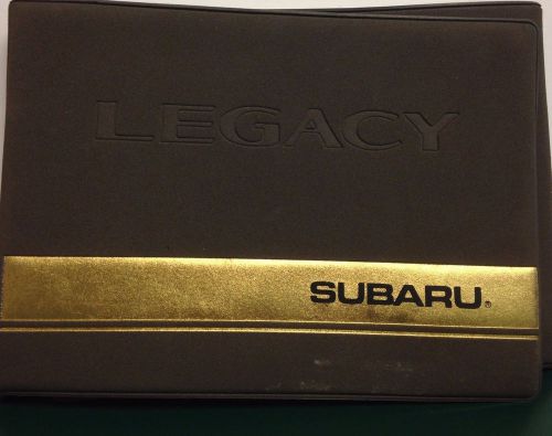 1996 subaru legacy owner&#039;s manual 5/pc.set &amp; tan subaru legacy tri-fold case,,