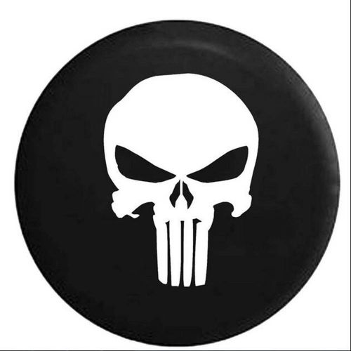 Skull spare wheel tire tyre case cover protector 32&#034; 33&#034; fit for jeep wrangler