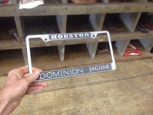 Vintage jaguar - houston texas license plate holder-13
