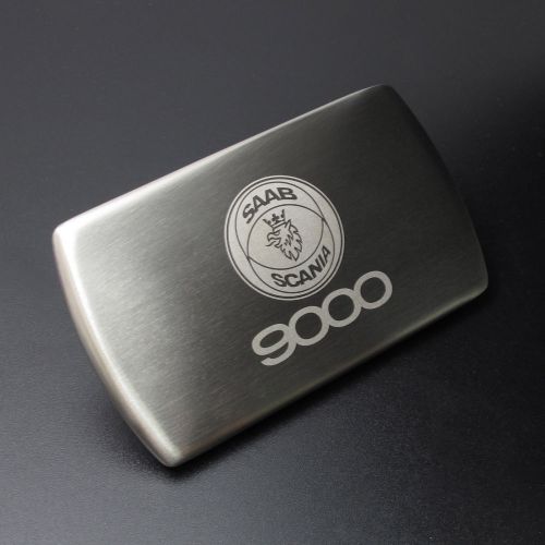 Stylish saab 9000 stainless steel &#034;push type&#034; name card case, laser engraving!