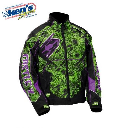 Castle x men&#039;s green &amp; purple switch-12 se jolt winter snowmobile jacket 72-822_