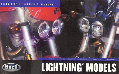 2005 buell lightning motorcycle models owners manual -xb12s xb12scg xb9s