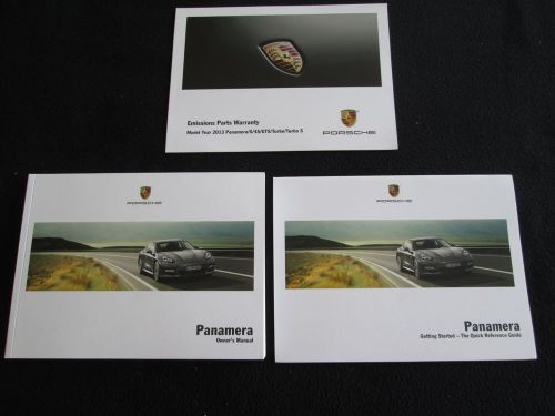 2013 porsche panamera s 4 4s gts turbo owner&#039;s manual &amp; quick reference guide