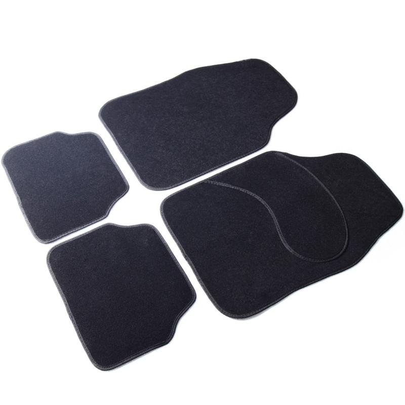 Adeco fl0211 all weather universal fit car floor mats, 4-piece, black color