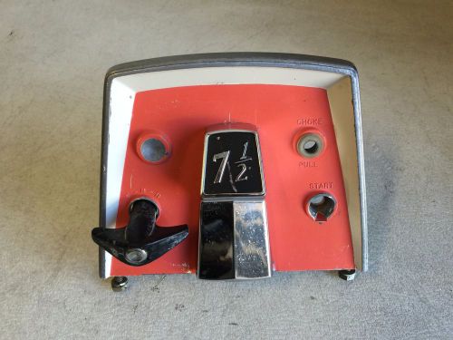 Front faceplate &amp; shifter for 1959 7.5 hp elgin outboard motor model 571.59741