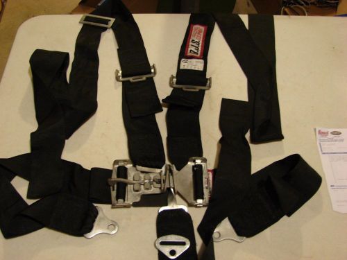 Black rjs 50502-19-23 3 inch racing belt harness kit