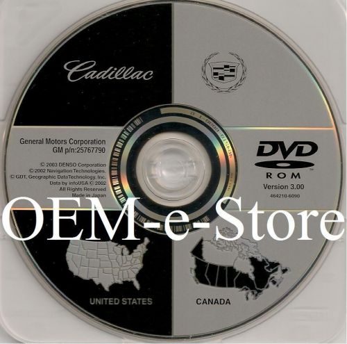 2003 2004 2005 2006 cadillac srx xlr deville seville navigation dvd map v.3.00