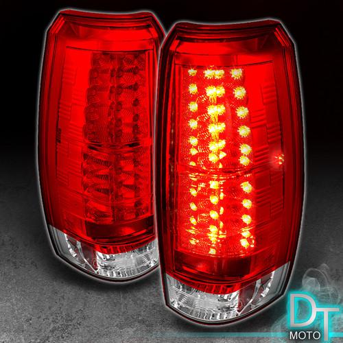07-13 chevy avalanche philips-led perform red clear tail lights lamps left+right