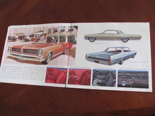 2 1963/&#039;64 pontiac dealership brochures catalog wide track catalina safari wagon