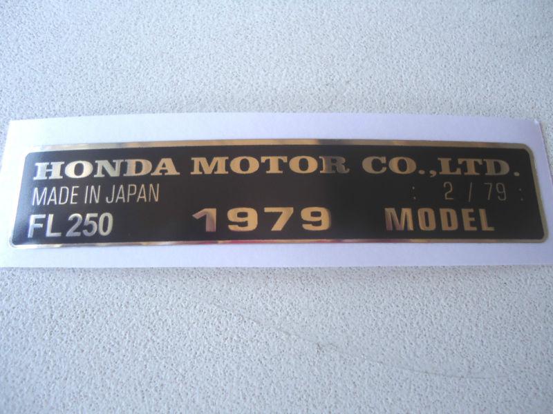 Honda odyssey fl250 fl 250 atv 1979 frame vinyl decal sticker