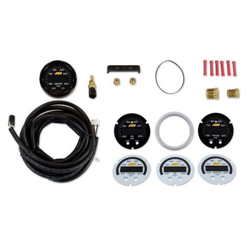 Aem x-series digital water/oil/trans temp display gauge kit 30-0302 300f/150c