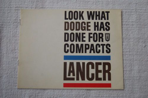 1960 dodge lancer dealer brochure.
