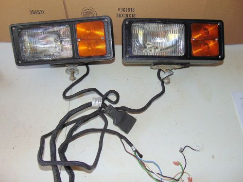 64100 western plow headlamp light lights set kit with wire harness nice