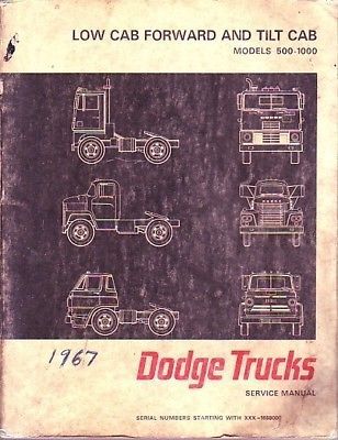 1966 1967 1968 dodge 500-1000 truck shop service manual