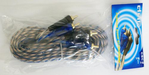 New 15 ft rca car high quality amplifier stereo audio amp cable - ships today!
