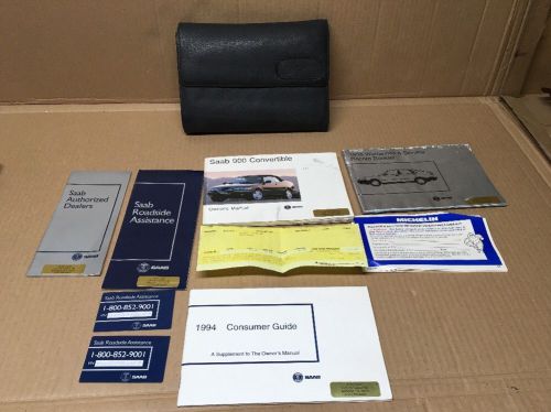 Saab 900 convertible 1995 oem factory owners manual book guide &amp; case wallet set