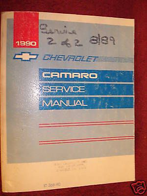 1990 camaro shop manual / good original book