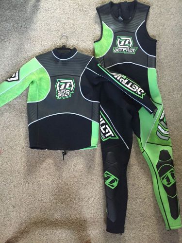 Yamaha mens jetpilot apex race john &amp; jacket wetsuit large xl green racing