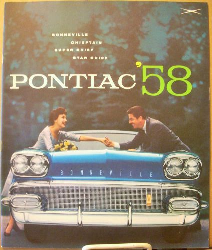 Nos 1958 pontiac prestige sales brochure bonneville chieftain super star chief