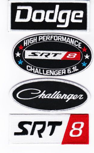 Dodge srt-8 hemi challenger 6.1l sew/iron on patch badge emblem embroidered