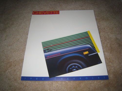 1986 chevrolet chevette s cs sales brochure dealer catalog literature